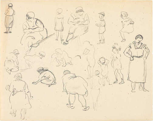 Митрохин Дмитрий Исидорович. Лот из четырех листов с набросками